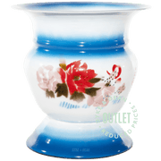 BLUE ENAMEL FLOWER VASE OUTLET - DYKE & DEAN